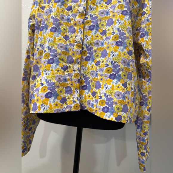 J. Crew Floral Chic Button-Down long sleeve Top - Size 12 - Picture 2 of 12